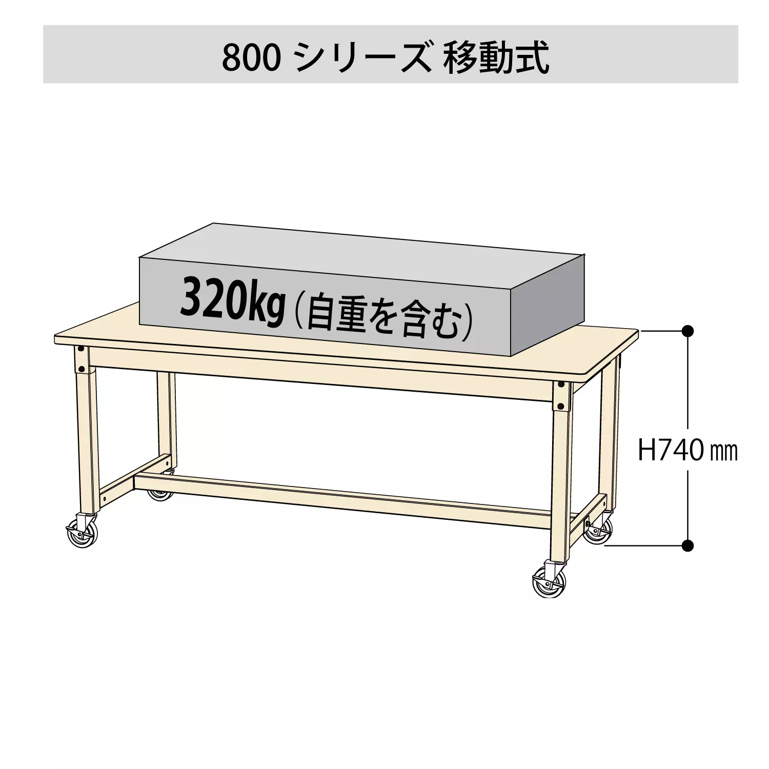 800シリーズ 移動式 H740mm